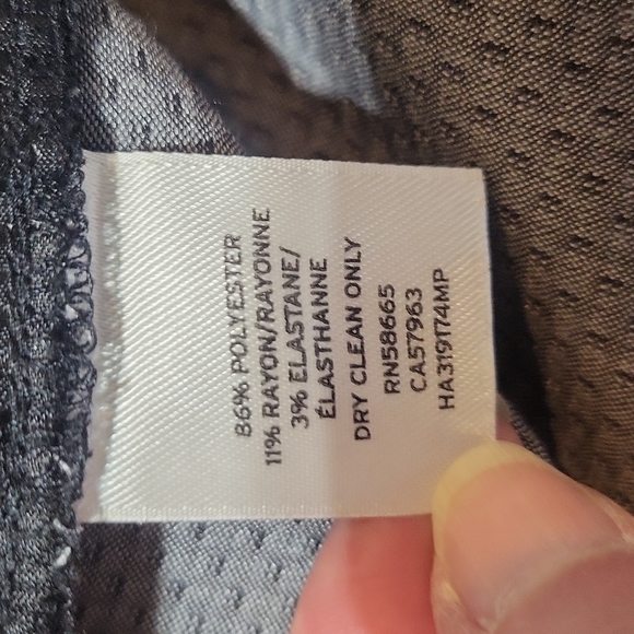 HALOGEN Black White Micro Print Taylor Fit Pleated Ankle Pants - Picture 8 of 12